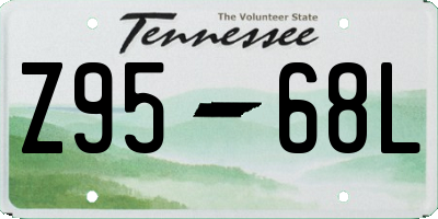 TN license plate Z9568L