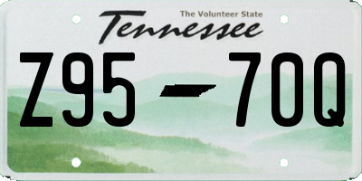 TN license plate Z9570Q