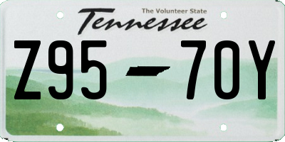 TN license plate Z9570Y