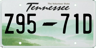 TN license plate Z9571D