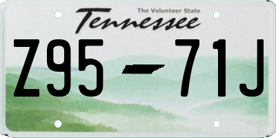 TN license plate Z9571J