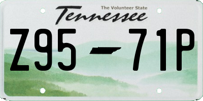 TN license plate Z9571P