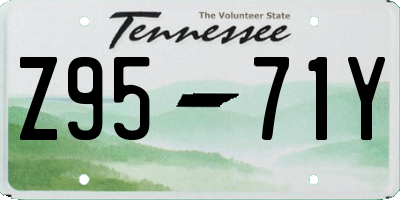 TN license plate Z9571Y