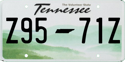 TN license plate Z9571Z