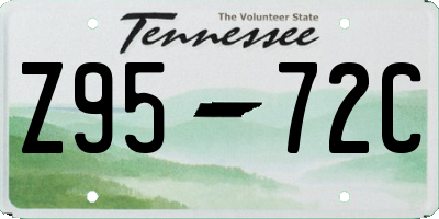 TN license plate Z9572C