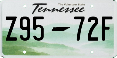 TN license plate Z9572F