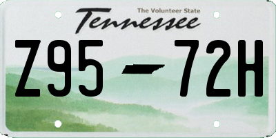 TN license plate Z9572H