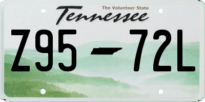 TN license plate Z9572L