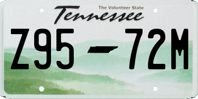 TN license plate Z9572M