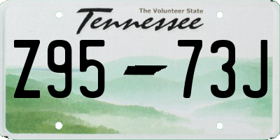 TN license plate Z9573J