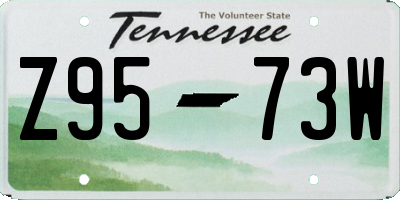 TN license plate Z9573W