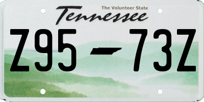 TN license plate Z9573Z