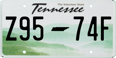 TN license plate Z9574F