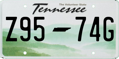 TN license plate Z9574G