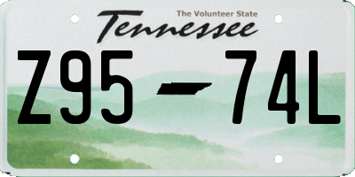 TN license plate Z9574L