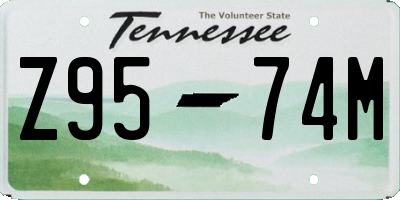 TN license plate Z9574M