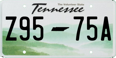 TN license plate Z9575A