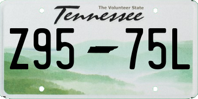 TN license plate Z9575L