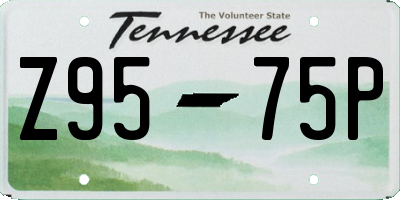 TN license plate Z9575P