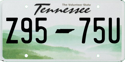 TN license plate Z9575U