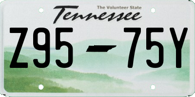 TN license plate Z9575Y