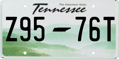 TN license plate Z9576T