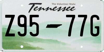 TN license plate Z9577G