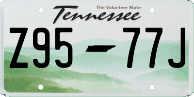 TN license plate Z9577J