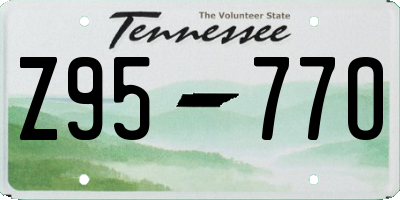 TN license plate Z9577O