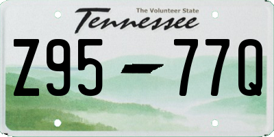 TN license plate Z9577Q