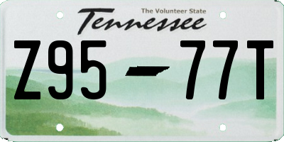 TN license plate Z9577T