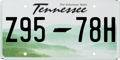 TN license plate Z9578H