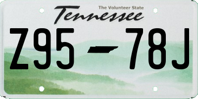 TN license plate Z9578J