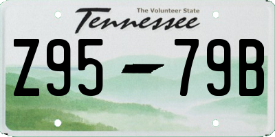 TN license plate Z9579B