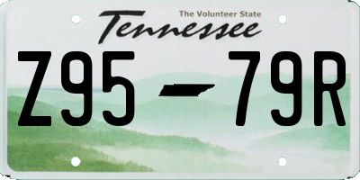 TN license plate Z9579R