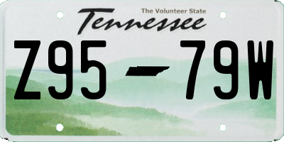 TN license plate Z9579W