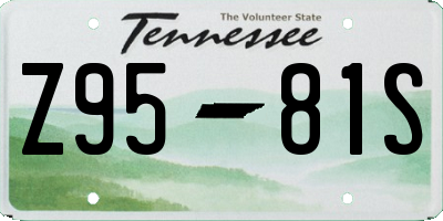 TN license plate Z9581S