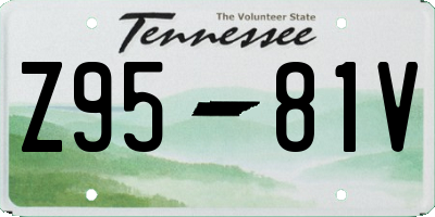 TN license plate Z9581V