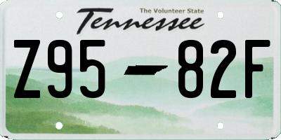 TN license plate Z9582F