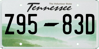 TN license plate Z9583D