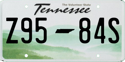 TN license plate Z9584S