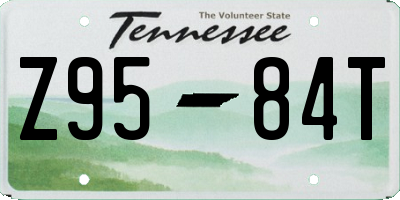 TN license plate Z9584T
