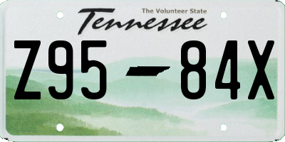 TN license plate Z9584X