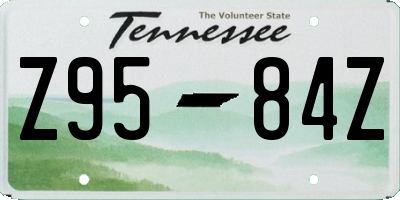 TN license plate Z9584Z