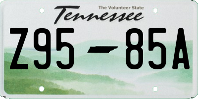TN license plate Z9585A