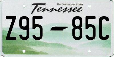 TN license plate Z9585C