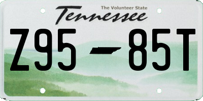 TN license plate Z9585T