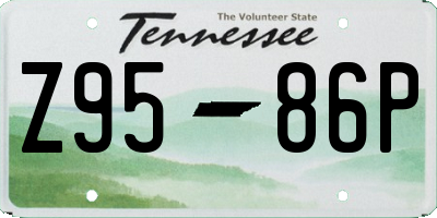 TN license plate Z9586P