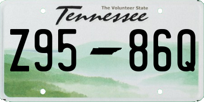 TN license plate Z9586Q