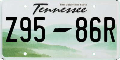 TN license plate Z9586R